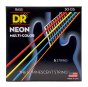 DR Strings Hi-Def Neon Multi-Colour Bass Medium - 6 String