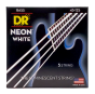 DR Strings Hi-Def Neon White Bass Medium 5 String
