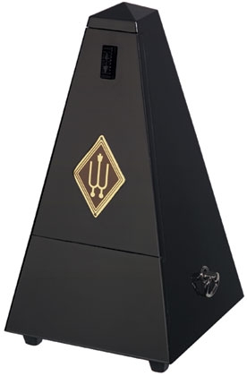 Wittner Metronome. Wooden. Black Matt Silk.With Bell.