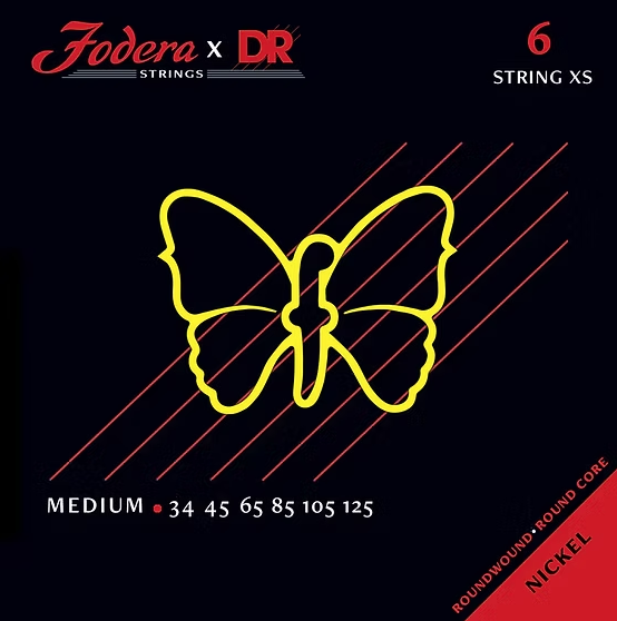 Fodera x DR Strings Bass Nickel Medium Short Scale - 6 String