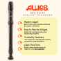 Aulos Descant Recorder 303BD Elite - School Recorder - Dark Brown