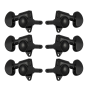 Grover Original Locking Rotomatics 106 Series Black Chrome Set 3+3