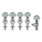Grover Planetary 121 Series Banjo Pegs Chrome - Metal Button - Set of 5