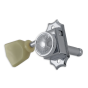 Grover Roto-Grip Locking Vintage 533 Series Chrome 3+3 - Plastic Keystone Button 