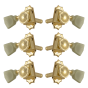 Grover Roto-Grip Locking Vintage 533 Series Gold Set 3+3 - Plastic Keystone Button