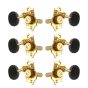 Grover Sta-Tite 18:1 Horizontal 97 Series Gold Set 3+3 - Ebony Buttons