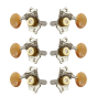 Grover Sta-Tite 18:1 Horizontal 97 Series Nickel Set 3+3 - Acrylic Buttons