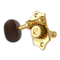 Grover Sta-Tite 18.1 Gear Ratio U99-18 Series Ukulele Pegs Gold Set 2+2  - Rosewood Buttons