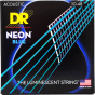 DR Strings Hi-Def Neon Blue Acoustic Extra Light