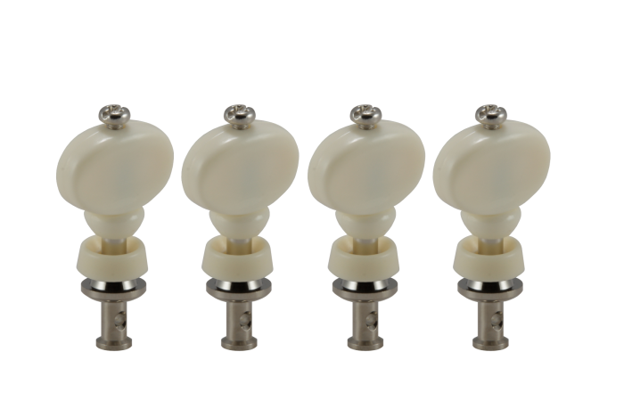 Grover Champion 2 Series Nickel Ukulele Set 4 - White Buttons