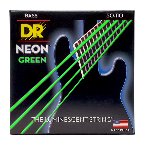 DR Strings Hi-Def Neon Green Bass Heavy