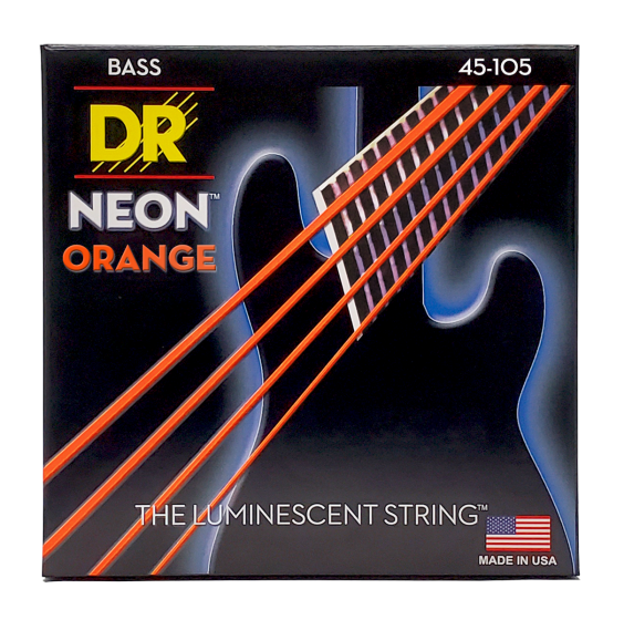 DR Strings Hi-Def Neon Orange Bass Medium
