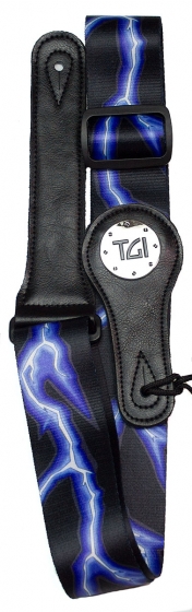 TGI Guitar Strap Blue Lightning