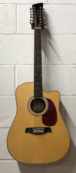 Brunswick Dreadnought Cutaway 12 String Natural-B stock-CL2703