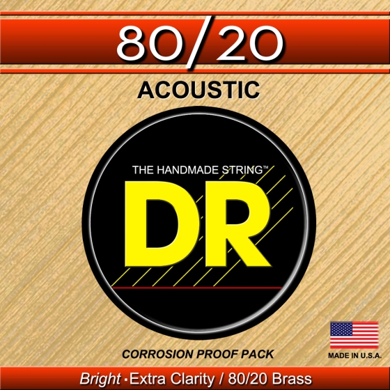 DR Strings Hi-Beam 80/20 Acoustic Medium - Light