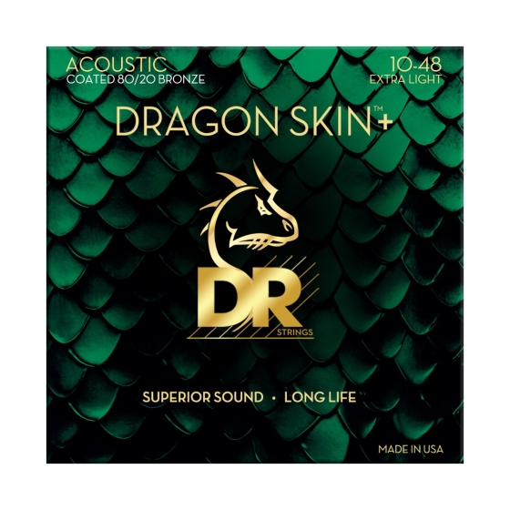 DR Strings Dragon Skin+ 80/20 Acoustic Guitar Extra Light