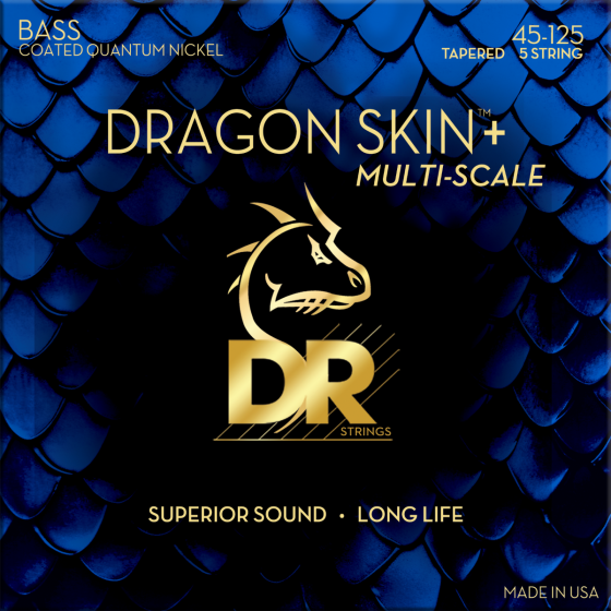 DR Strings Dragon Skin+ Quantum Nickel Bass Medium Multi Scale - 5 String
