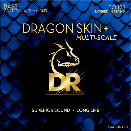 DR Strings Dragon Skin+ Quantum Nickel Bass Medium Multi Scale - 6 String