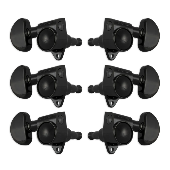 Grover Rotomatics 18:1 Gear Ratio 102-18 Series Black Chrome Set 3+3