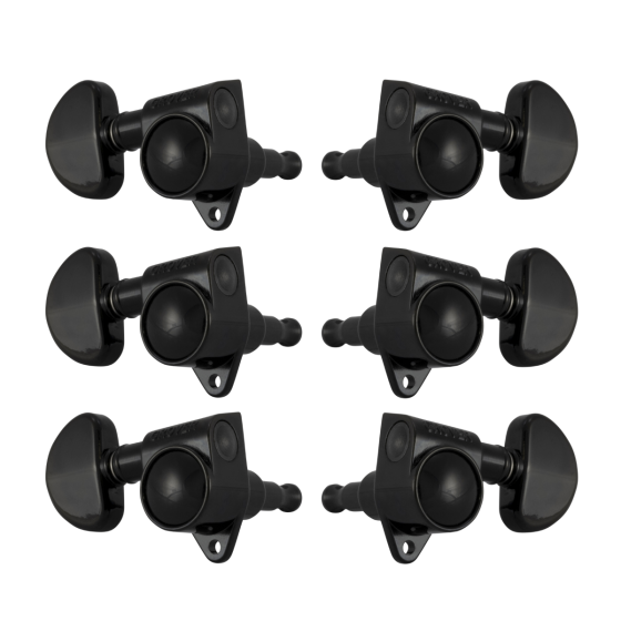 Grover Rotomatics 102 Series Black Chrome Set 3+3