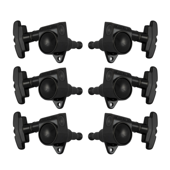 Grover Super Rotomatics 109 Series Black Chrome Set 3+3