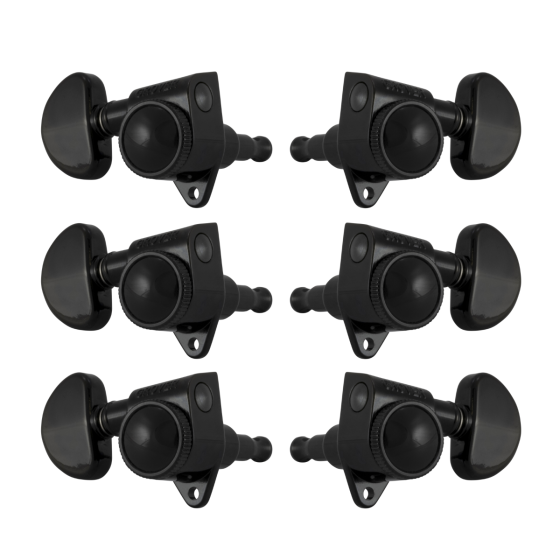 Grover Roto-Grip Locking Rotomatics Black Chrome Set 3+3