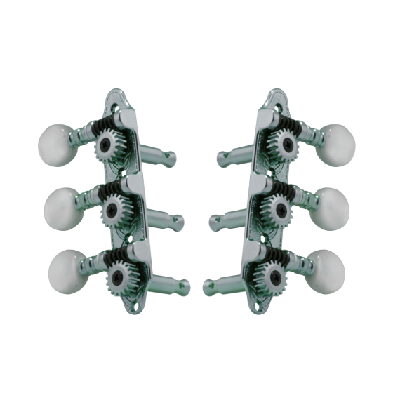 Grover Mini Sta-Tite 608 Series Chrome Set 3+3 On Plate