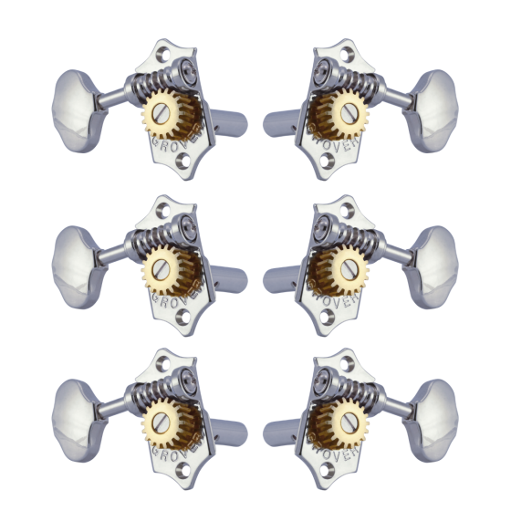 Grover Sta-Tite 18:1 Horizontal 97 Series Chrome Set 3 + 3