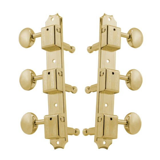 Grover Vintage 138 Series Vertical Gold Set 3+3 On Plate