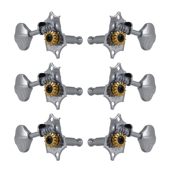 Grover Sta-Tite Vertical 97 Series Chrome Set 3+3