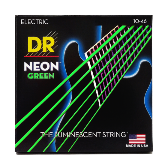 DR Strings Hi-Def Neon Green Electric Medium