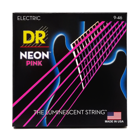 DR Strings Neon Pink Electric Light-Medium