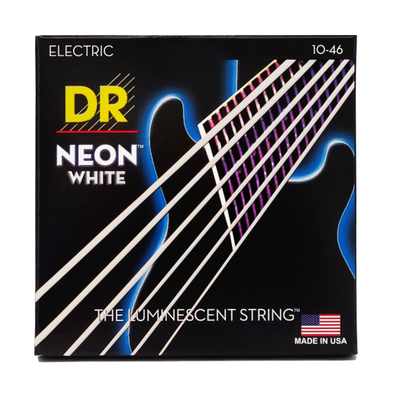 DR Strings Neon White Electric Medium