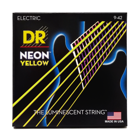 DR Strings Neon Yellow Electric Light