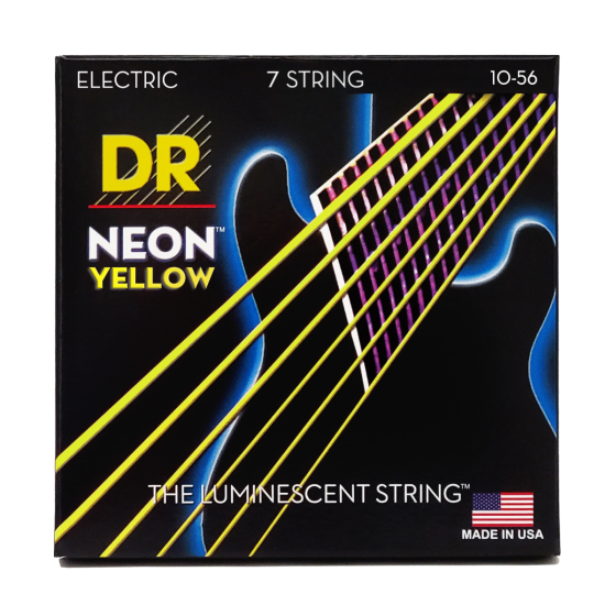 DR Strings Neon Yellow Electric Medium - 7 String