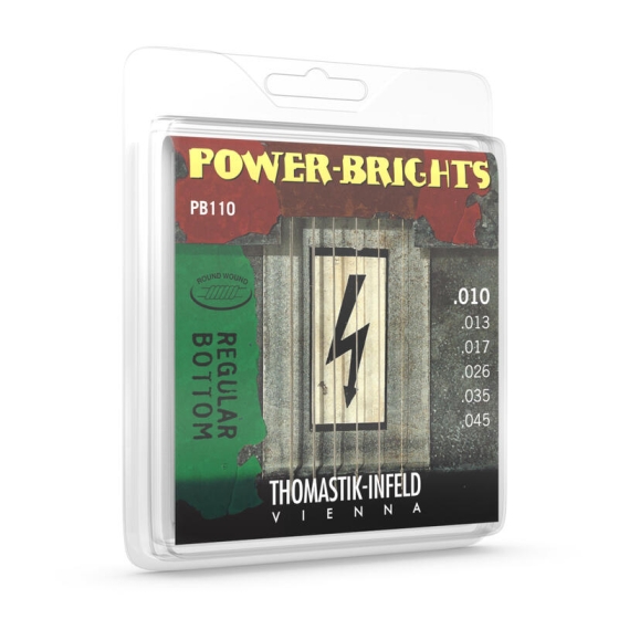 Thomastik Powerbright Tin SET. Gauge 0.010 - STEEL TIN PLATED
