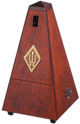 Wittner Metronome. Wooden. Mahogany Colour. With Bell