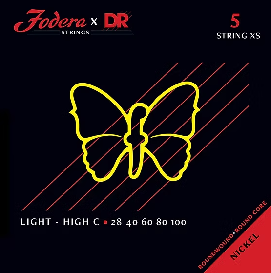 Fodera x DR Strings Bass Nickel Light - High C - 5 string 