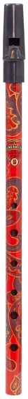 Flageolet Boho D Whistle - Paisley Red