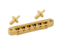 Grover Tune-O-Matic Guitar Bridge Gold - Unnotched